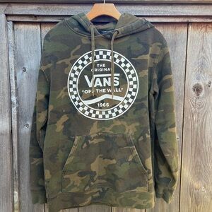 Vans Olive Camo Hoodie with Logo